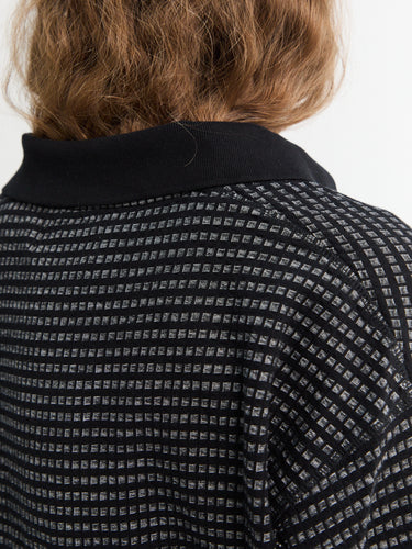 mfpen - Cropped Polo in Black Check