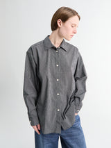 mfpen - Womens Generous Shirt in Black Experienced Check