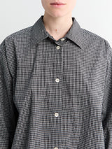 mfpen - Womens Generous Shirt in Black Experienced Check