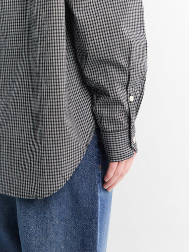 mfpen - Womens Generous Shirt in Black Experienced Check