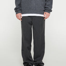 mf pen - Studio Trousers in Grey Black Stripe