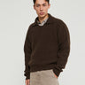 mfpen - Collar Sweater in Dark Brown