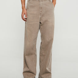 mfpen - Straight Cut Rivet Jeans in Washed Brown