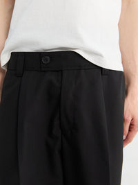 mfpen - Classic Shorts in Black Tropical Wool