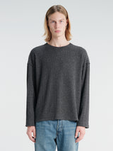 mfpen - Round Neck Sweater in Grey Bouclé Rib