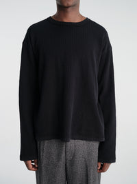 mfpen - Reverse Rib Sweater in Black
