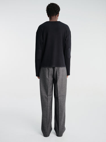 mfpen - Reverse Rib Sweater in Black