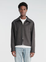 mfpen - Mail Jacket in Brown Melange Stripe