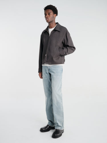 mfpen - Mail Jacket in Brown Melange Stripe