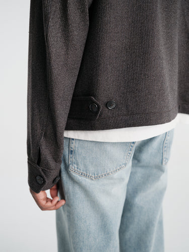 mfpen - Mail Jacket in Brown Melange Stripe
