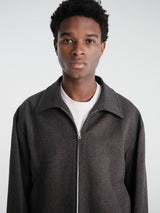 mfpen - Mail Jacket in Brown Melange Stripe