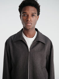 mfpen - Mail Jacket in Brown Melange Stripe