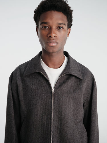 mfpen - Mail Jacket in Brown Melange Stripe