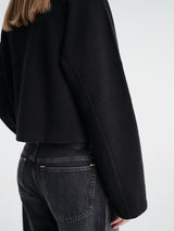 mfpen - Cropped Leisure Zip Up in Black