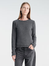 mfpen - Womens Longsleeved Rib Tee in Bouclé Rib