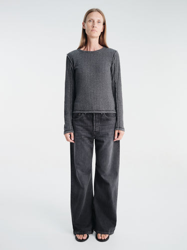 mfpen - Womens Longsleeved Rib Tee in Bouclé Rib