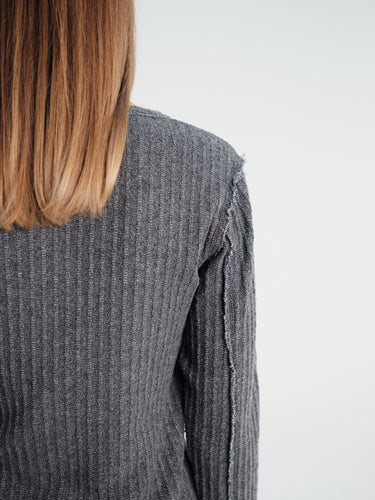 mfpen - Womens Longsleeved Rib Tee in Bouclé Rib