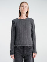 mfpen - Womens Longsleeved Rib Tee in Bouclé Rib