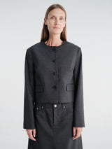 mfpen - Waitress Jacket in Dark Grey Dry Wool