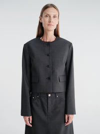 mfpen - Waitress Jacket in Dark Grey Dry Wool