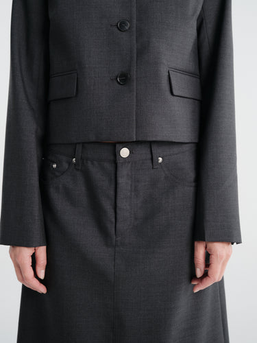 mfpen - Waitress Jacket in Dark Grey Dry Wool