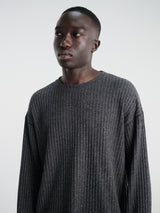 mfpen - Round Neck Sweater in Grey Bouclé Rib