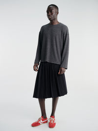 mfpen - Round Neck Sweater in Grey Bouclé Rib