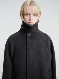 mfpen - Installation Coat in Dark Grey Recycled Wool