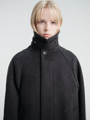 mfpen - Installation Coat in Dark Grey Recycled Wool