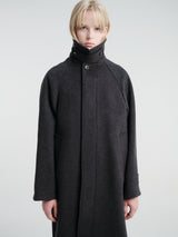 mfpen - Installation Coat in Dark Grey Recycled Wool