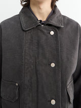 Mfpen - Courier Jacket in Washed Grey Canvas