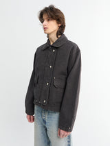 Mfpen - Courier Jacket in Washed Grey Canvas