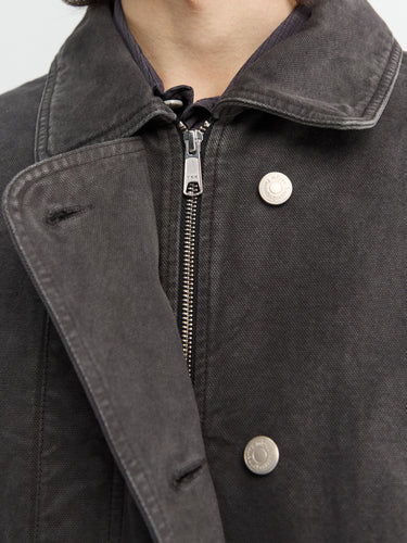 Mfpen - Courier Jacket in Washed Grey Canvas