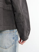 Mfpen - Courier Jacket in Washed Grey Canvas