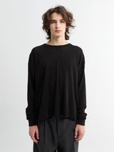 Mfpen - Relaxed LS Tee in Black Lace Stripe