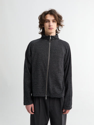 Mfpen - Leisure Zip Up in Black Experienced Check