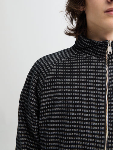 Mfpen - Leisure Zip Up in Black Experienced Check