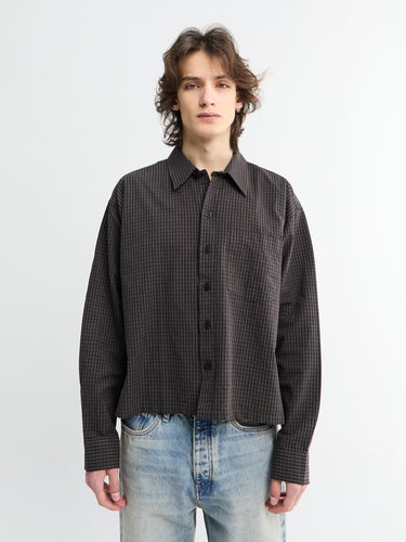 Mfpen - Priority Shirt in Dark Linen Check