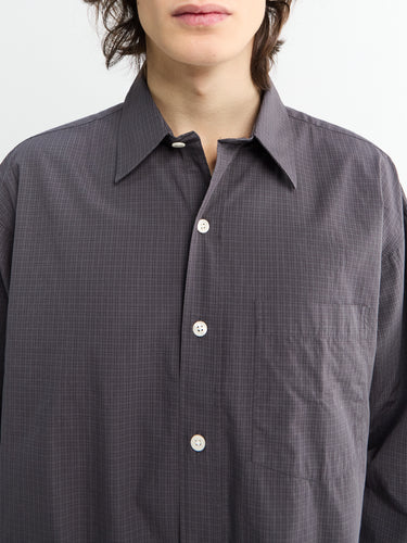 mfpen - Executive Shirt in Mushroom Micro Check Poplin