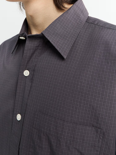 mfpen - Executive Shirt in Mushroom Micro Check Poplin