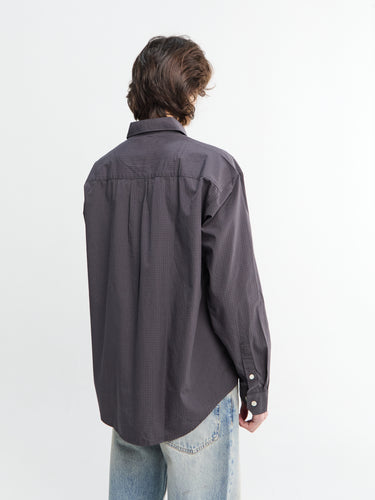 mfpen - Executive Shirt in Mushroom Micro Check Poplin