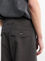 Mfpen - Patch Trousers in Grey Wool