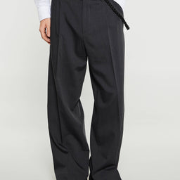 mfpen - Classic Trousers in Dark Grey Wool