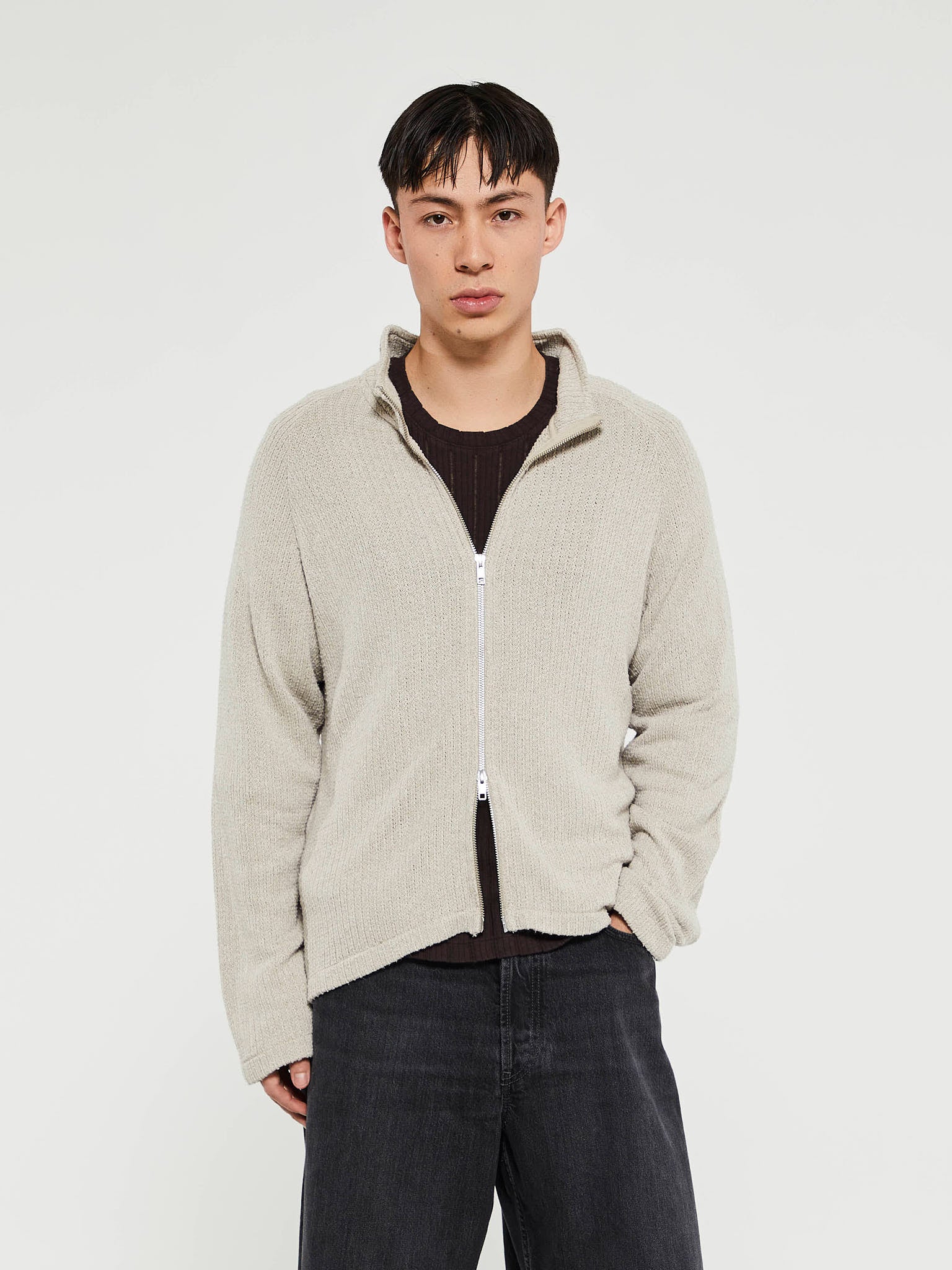 mfpen - Leisure Zip Sweater in Oatmeal