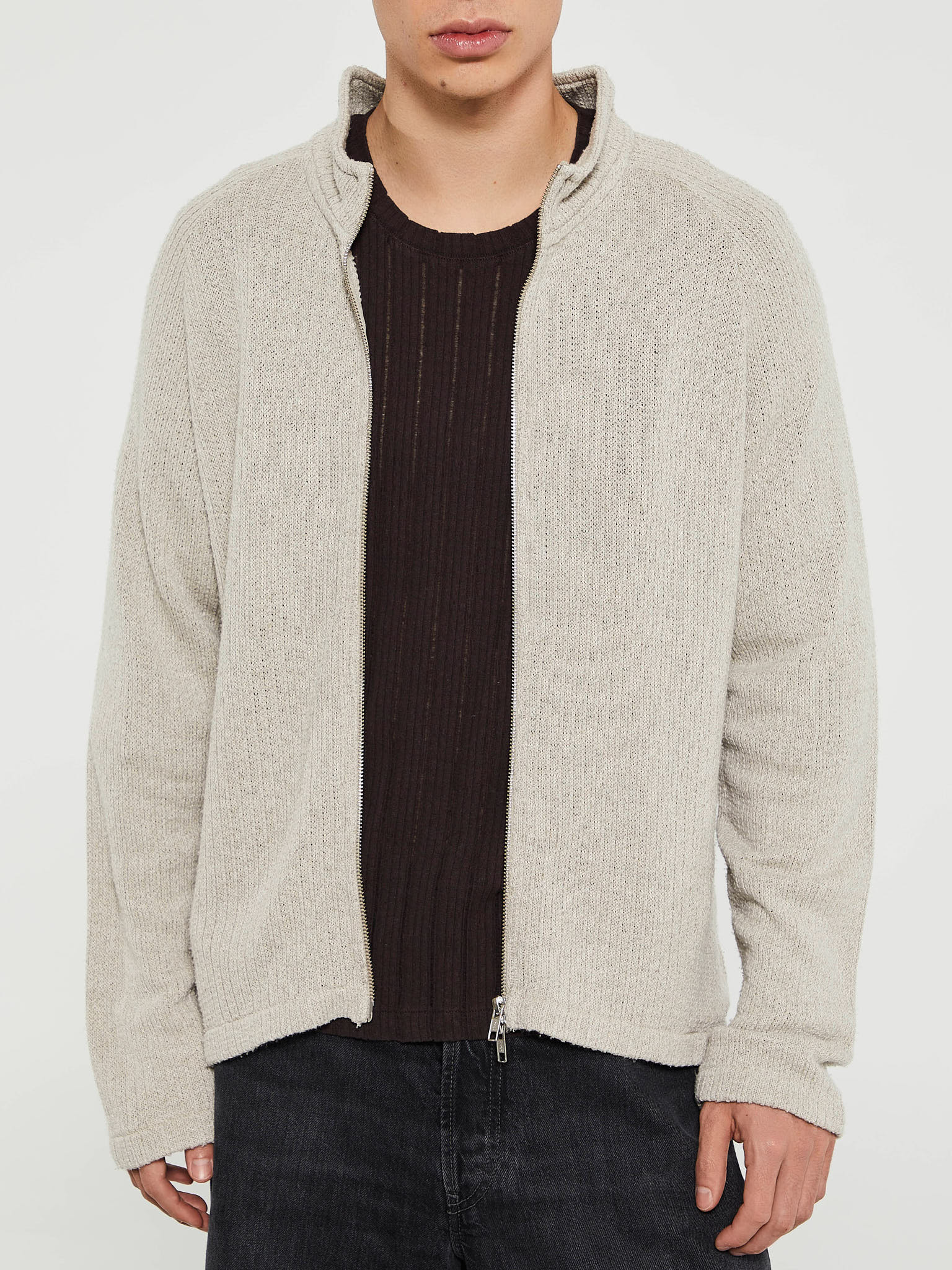 mfpen - Leisure Zip Sweater in Oatmeal