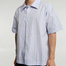 mfpen - Holiday Shirt in Light Blue Banker Stripe