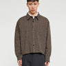 mfpen - Priority Shirt in Brown Linen Check