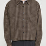 mfpen - Priority Shirt in Brown Linen Check