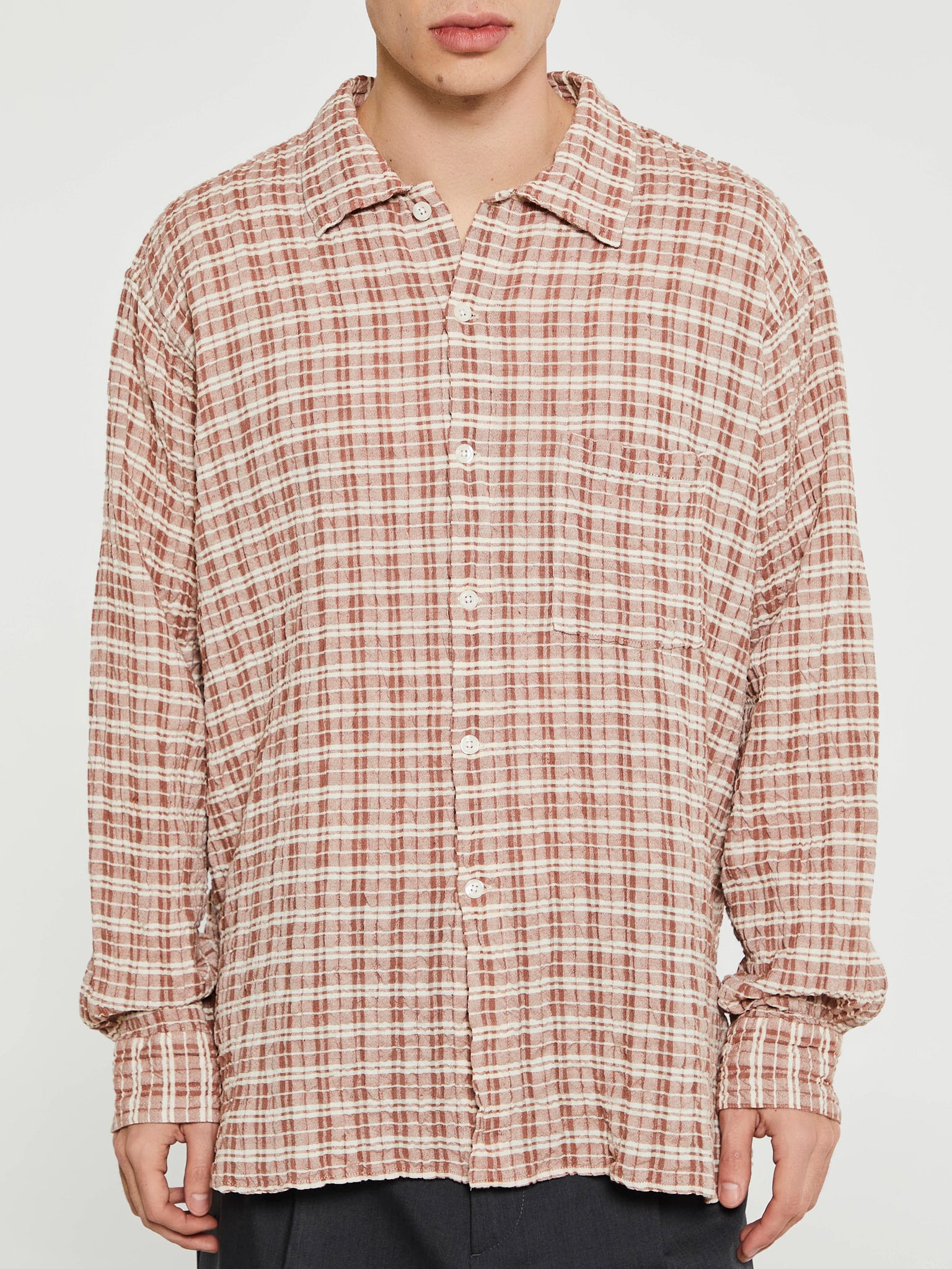 mfpen - Mechanic Shirt in Rusty Check