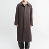 mfpen - Installation Coat in Brown Herringbone Recycled Wool